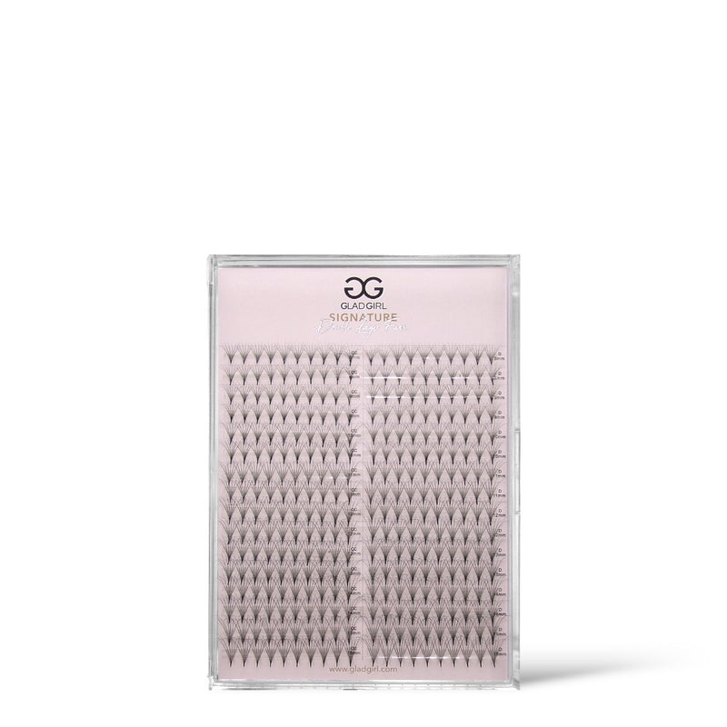 6D Double Layered Signature Mink PreMade Lash Fans - CC Curl &amp; D Curl 0.03 x 8-15mm