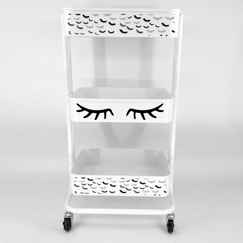 Eyelash Extension Lash Decor - Three Shelf Cart