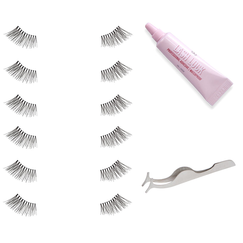 GladGirl False Lashes Bundle - Accent – Lashes + Glue + Applicator
