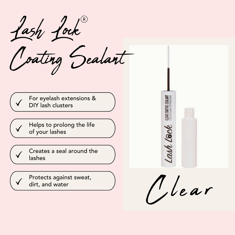 Lash Lock® Coating Sealant For Eyelash Extensions and DIY Lashes – Clear