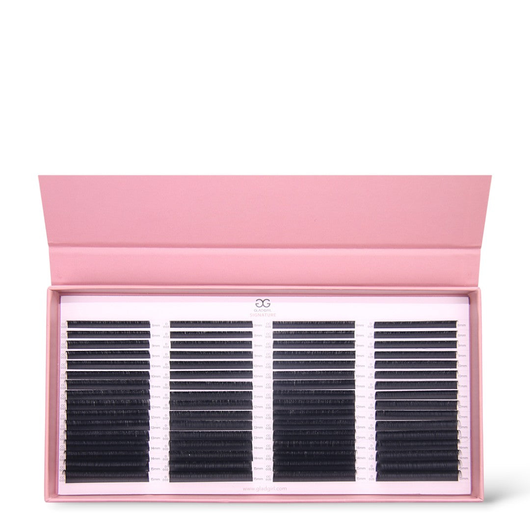 GladGirl® Complete Collection – CC + D Curl Mixed Thickness and Length Eyelash Extensions