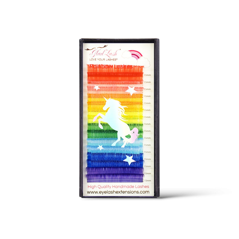 Rainbow Unicorn Eyelash Extensions - Volume