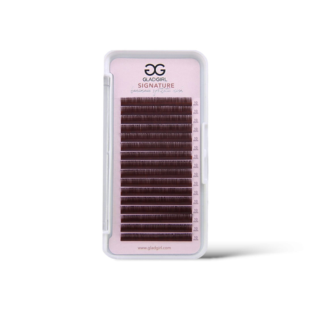 Signature Mink Medium Brown Lashes - CC Curl