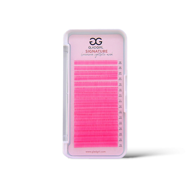 Signature Mink Mixed Length Ombre Lashes – Pink Base and Pink Tip