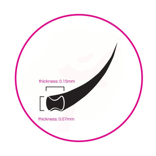 Salon Professional Flat Lashes - C Curl