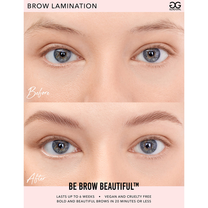 Brow lamination counter card in salon