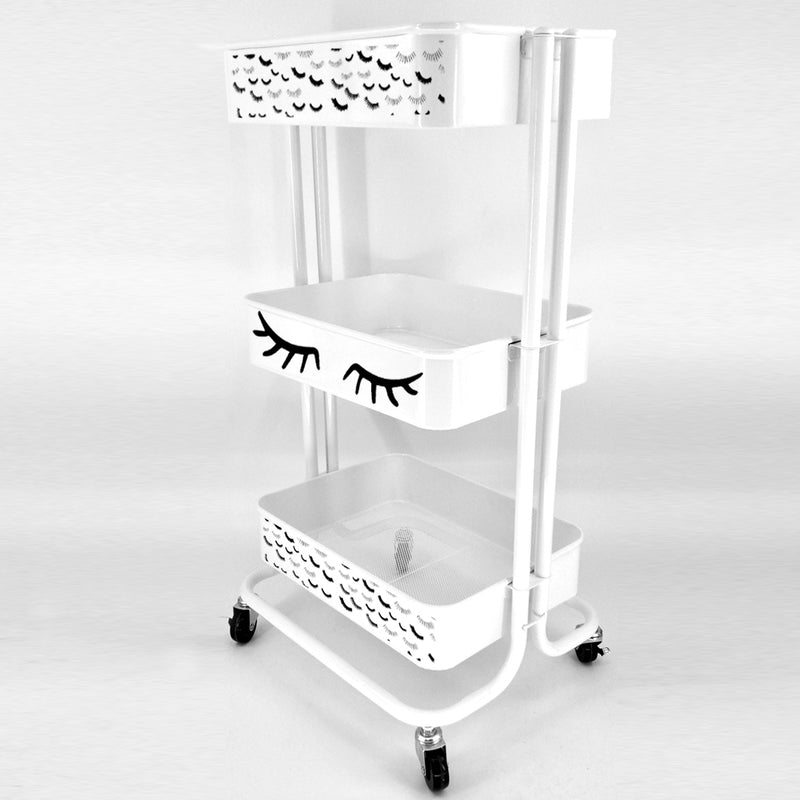 Eyelash Extension Lash Decor - Three Shelf Cart