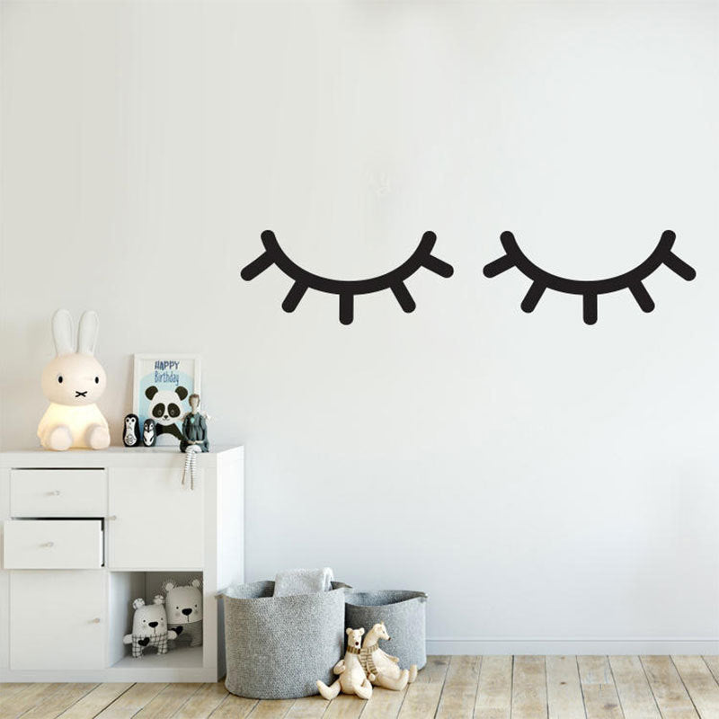 Eyelash Illustration Wall Decal in Treatment Room