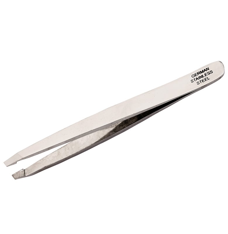 Slant nose lash and brow tweezer - pink