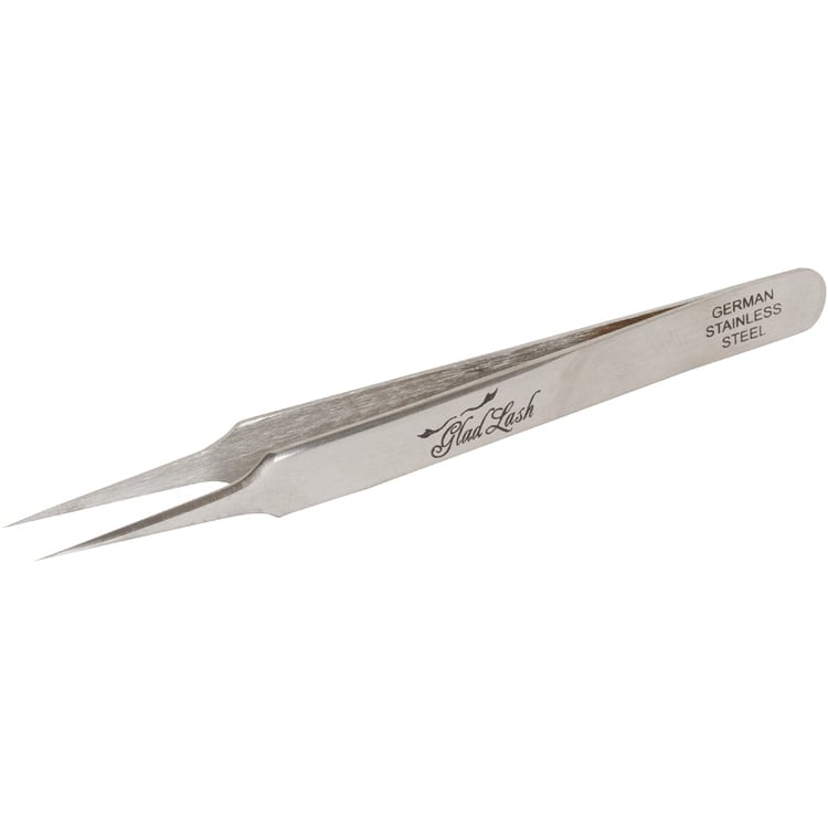 Glad Lash German Stainless Steel Tweezers for isolation - Needle Nose Tip 3.75"