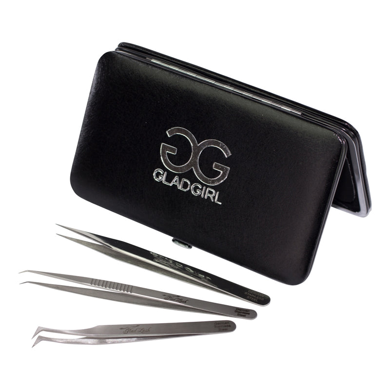 GladGirl® Magnetic Tweezer Case - Pink with gold logo