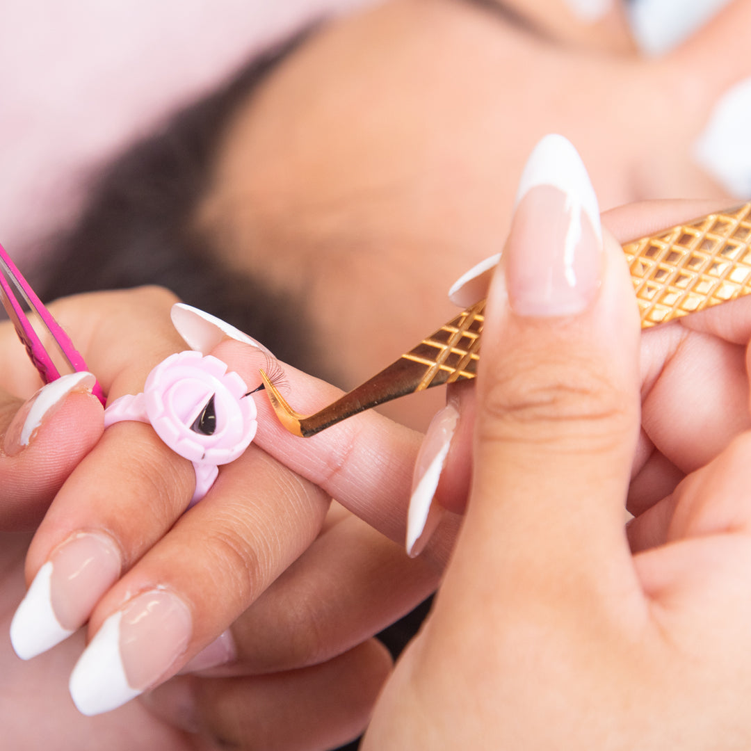 Titanium Gold Diamond Grip Tweezers for Isolation