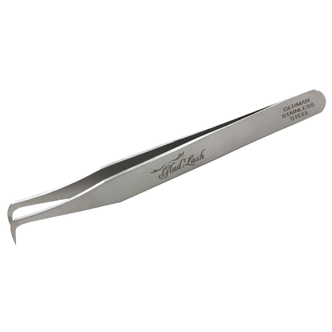Glad Lash German Stainless Steel Tweezers for Volume - 4.25" Doe Foot