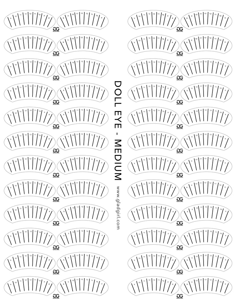 GladGirl Doll Eye Lash Map Sticker - Medium